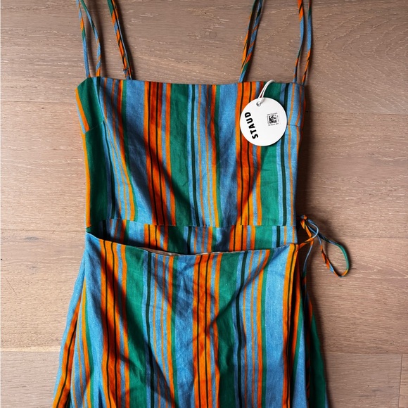 Staud Striped Maxi Dress with Slit - Picture 5 of 13